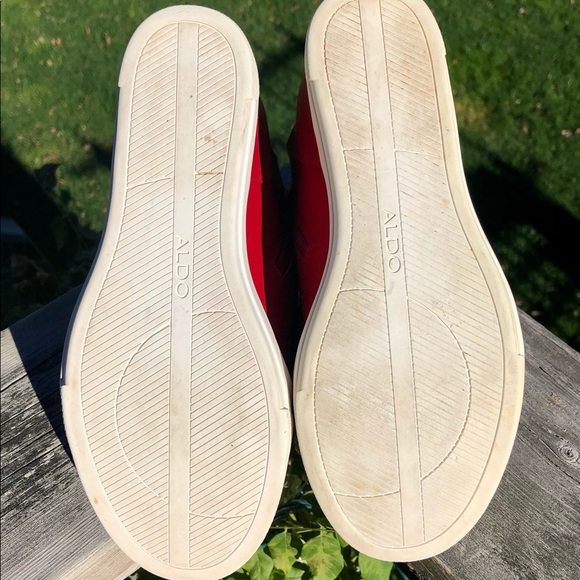 Also- Red Leather Wedge Sneaker - Picture 4 of 4